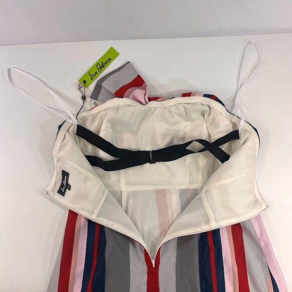 Sam Edelman Strapless Bow Mini Dress Womens Size 10 Multicolor Striped NWT - Picture 9 of 14